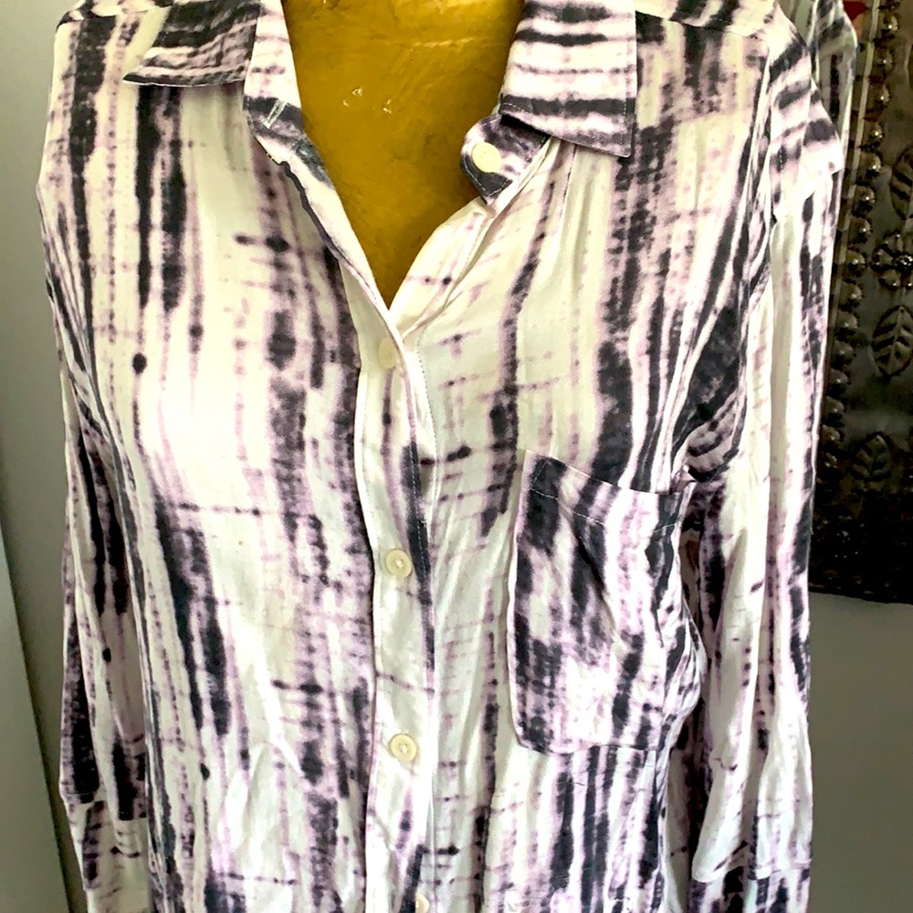 FELICITE TYE DYE BLOUSE VENICE BEACH STYLE SIZE M - Picture 3 of 5